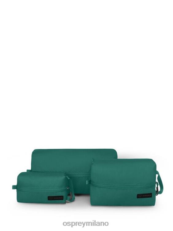 verde foresta pluviale resti del set di sacchi con cerniera per tutti i giorni e per i pendolari Osprey unisex J82N2702 accessorio
