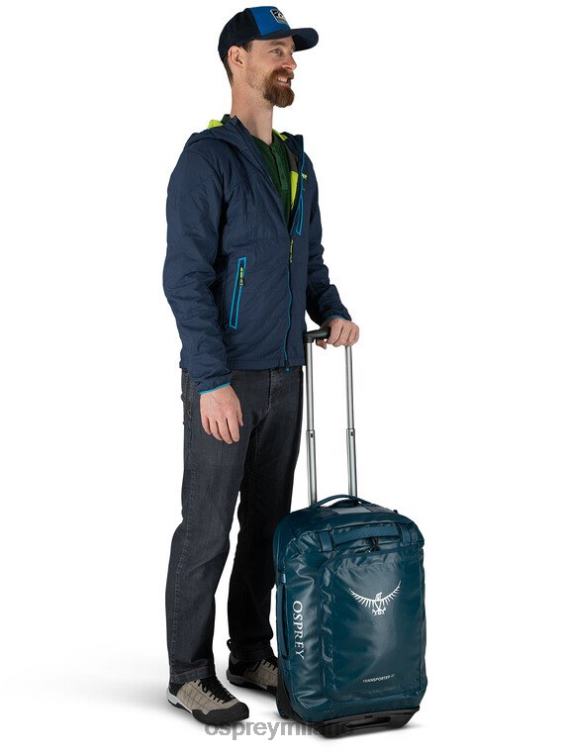 blu Venturi borsone da trasporto con ruote 40 ruote da viaggio | trasportatore di ingranaggi Osprey unisex J82N2530 valigia