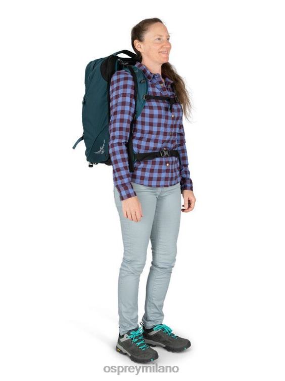 blu giungla notturna zaino da viaggio con ruote Fairview, bagaglio a mano con ruote da 36 l/21,5
