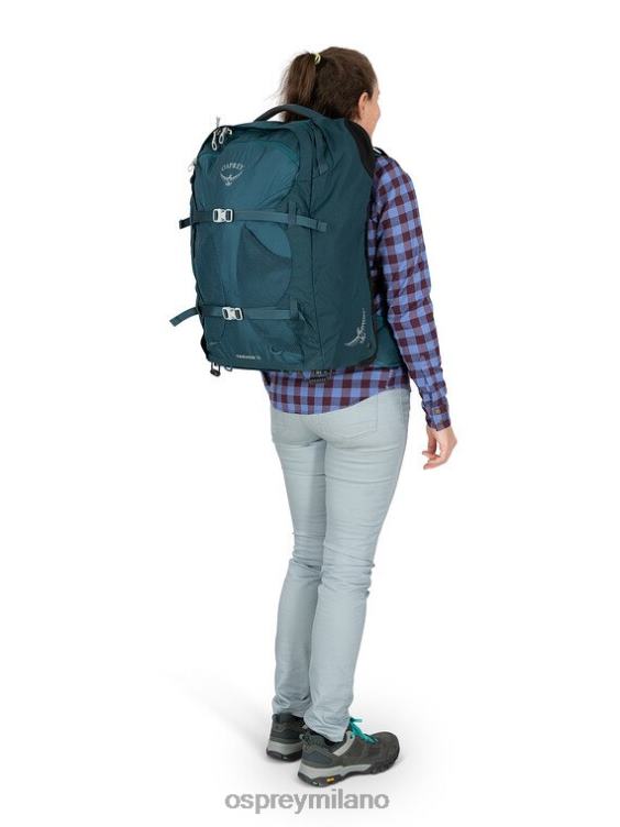 blu giungla notturna zaino da viaggio con ruote Fairview, bagaglio a mano con ruote da 36 l/21,5