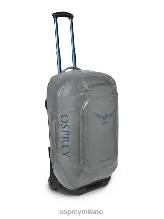 grigio fumo borsone con ruote da trasporto 60 ruote da viaggio | trasportatore di ingranaggi Osprey unisex J82N2620 valigia
