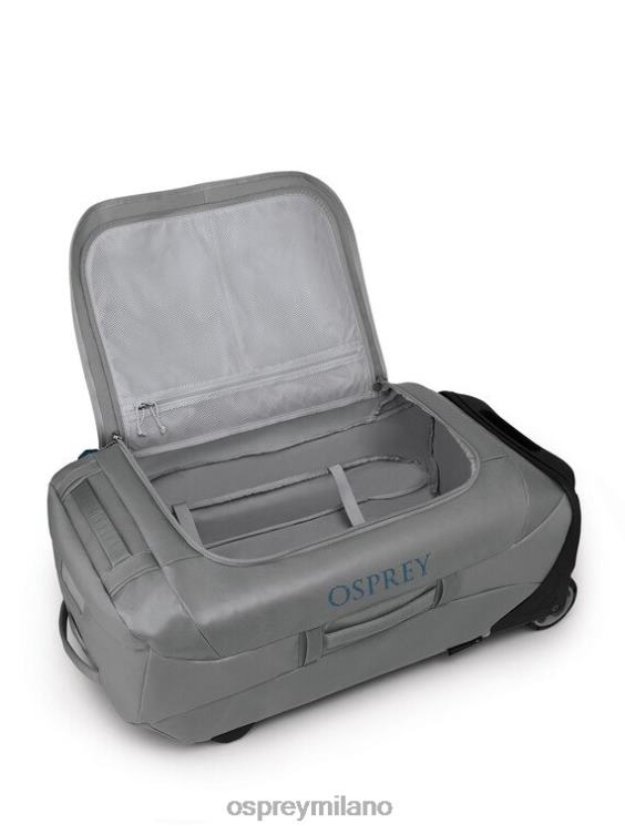 grigio fumo borsone con ruote da trasporto 90 ruote da viaggio | trasportatore di ingranaggi Osprey unisex J82N2623 valigia
