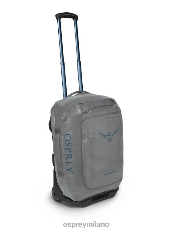 grigio fumo borsone da trasporto con ruote 40 ruote da viaggio | trasportatore di ingranaggi Osprey unisex J82N2531 valigia