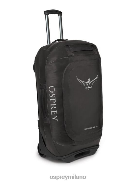 nero borsone con ruote da trasporto 90 ruote da viaggio | trasportatore di ingranaggi Osprey unisex J82N2624 valigia