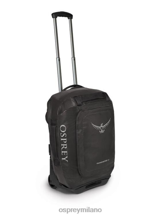 nero borsone da trasporto con ruote 40 ruote da viaggio | trasportatore di ingranaggi Osprey unisex J82N2532 valigia