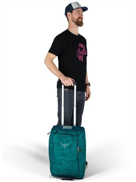 stampa di foglie di palma borsone da viaggio Daylite con ruote 40 Osprey unisex J82N2538 valigia