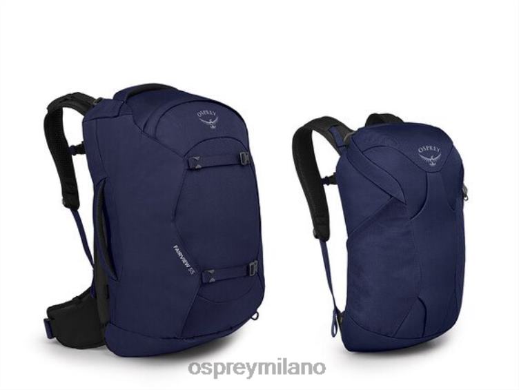 blu notte invernale pacchetto da viaggio fairview 55 pacchetto da viaggio Osprey donne J82N2509 pacco bagagli