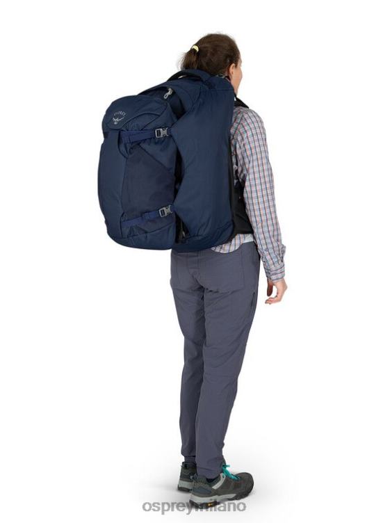 blu notte invernale pacchetto da viaggio fairview 55 pacchetto da viaggio Osprey donne J82N2509 pacco bagagli