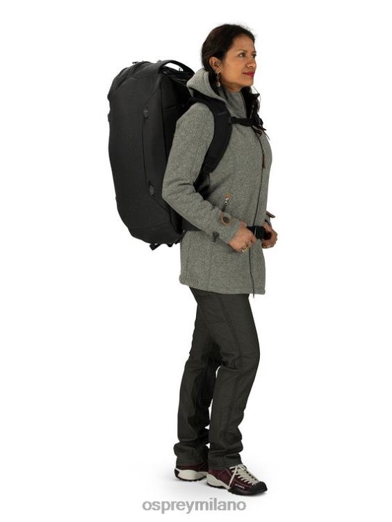 nero pacchetto da viaggio porter 65 viaggi Osprey unisex J82N2527 pacco bagagli