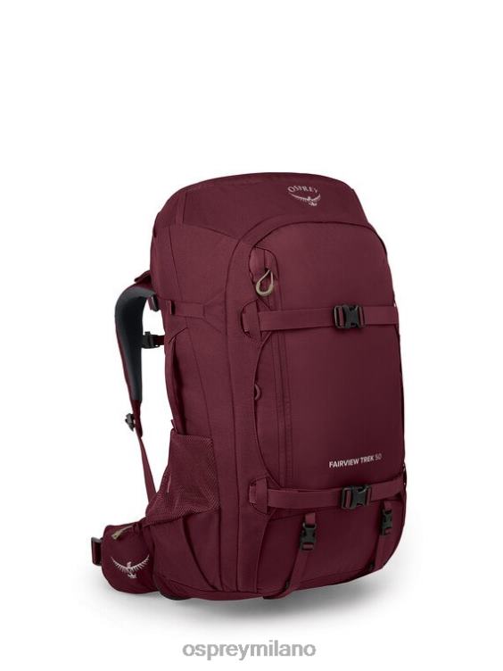 zircone rosso Fairview Trek 50 viaggio | trekking Osprey donne J82N2500 pacco bagagli