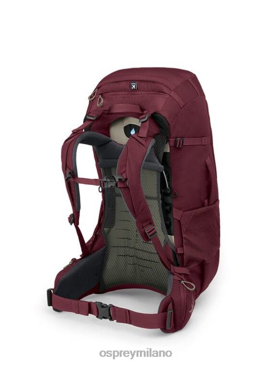zircone rosso Fairview Trek 50 viaggio | trekking Osprey donne J82N2500 pacco bagagli