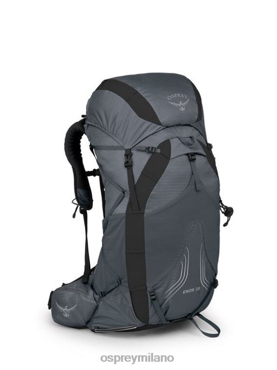 grigio tungsteno exos 38 zaino in spalla ultraleggero | escursioni giornaliere Osprey uomini J82N2248 zaino