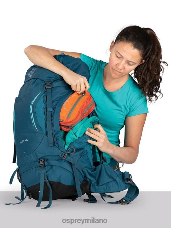 verde lago di ghiaccio Kyte 36 zaino in spalla | escursioni giornaliere Osprey donne J82N2420 zaino