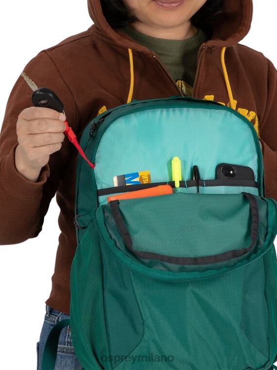 grigio vulcanico resti dello stile di vita del pacchetto studentesco Osprey unisex J82N2490 zaino