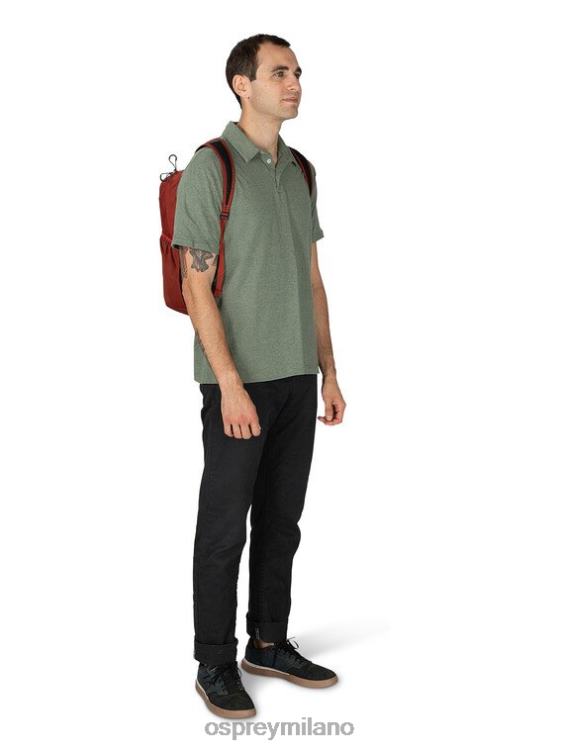 rosso diaspro resti di uno stile di vita da zaino ripiegabile Osprey unisex J82N2488 zaino