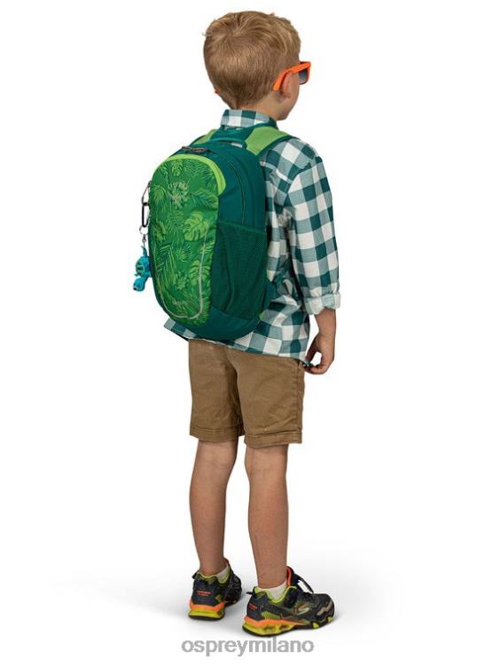 stampa vita corallina verde daylite tutti i giorni (4-12 anni) Osprey bambini J82N2362 zaino