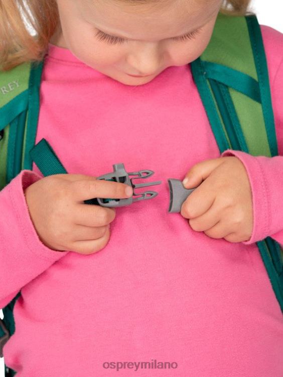 stampa vita corallina verde daylite tutti i giorni (4-12 anni) Osprey bambini J82N2362 zaino
