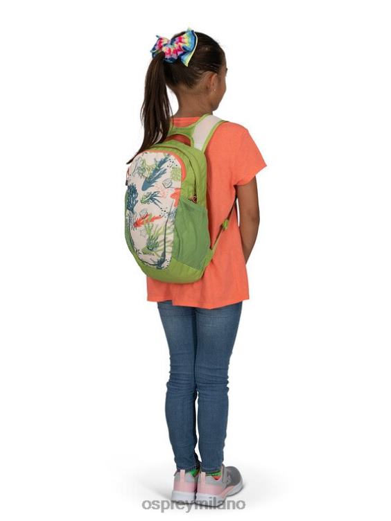 stampa vita corallina verde daylite tutti i giorni (4-12 anni) Osprey bambini J82N2362 zaino