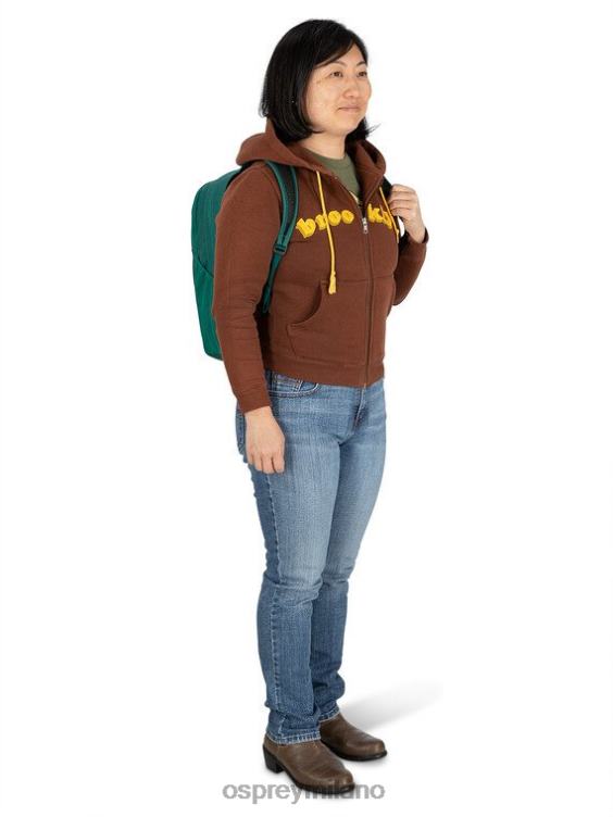 verde foresta pluviale resti dello stile di vita del pacchetto studentesco Osprey unisex J82N2491 zaino