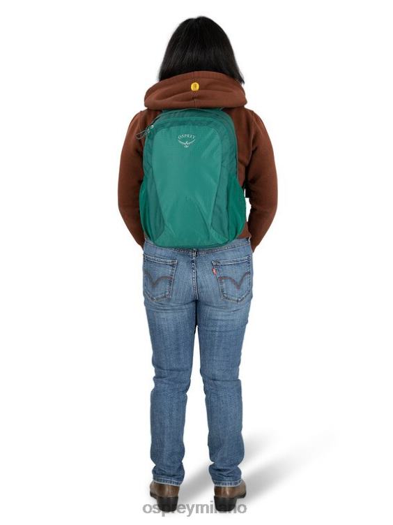 verde foresta pluviale resti dello stile di vita del pacchetto studentesco Osprey unisex J82N2491 zaino