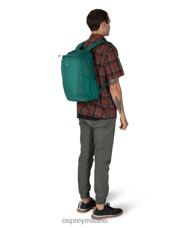 verde foresta pluviale resti dello stile di vita del pacchetto studentesco Osprey unisex J82N2491 zaino