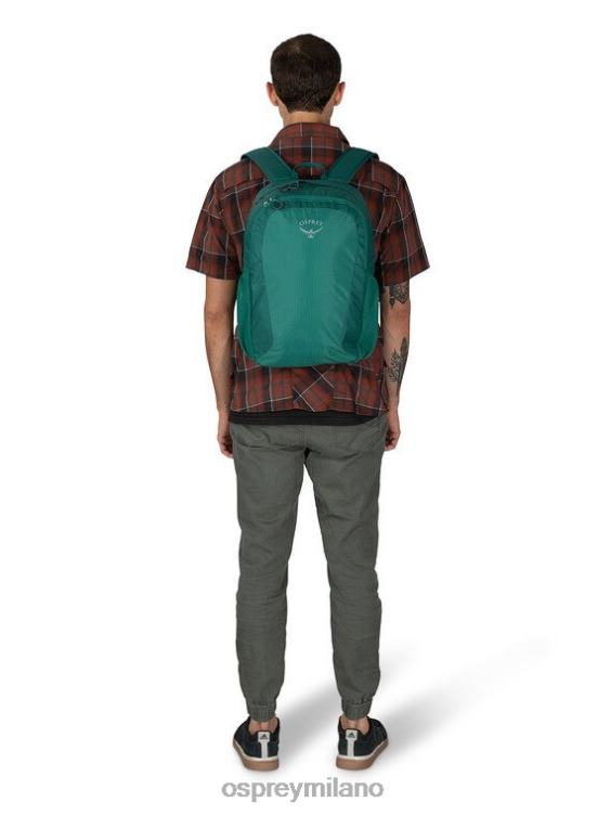 verde foresta pluviale resti dello stile di vita del pacchetto studentesco Osprey unisex J82N2491 zaino