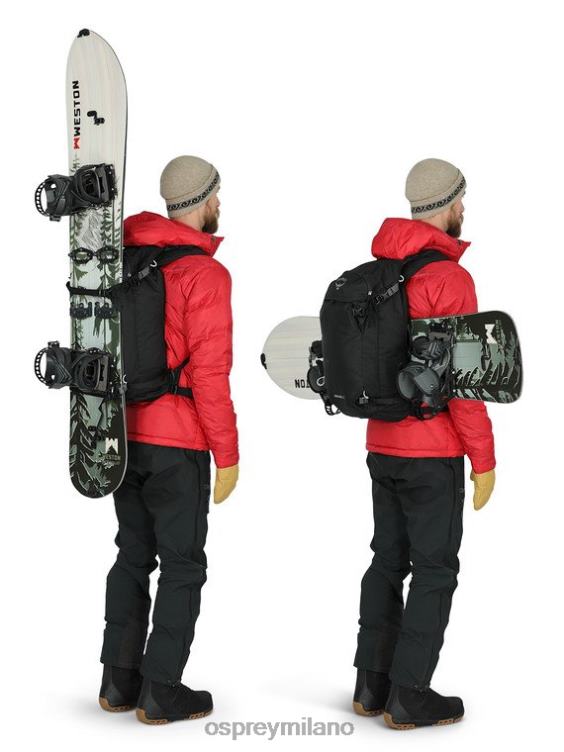 nero soelden 22 sci fuoripista e snowboard | turismo leggero Osprey uomini J82N2447 zaino