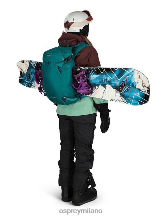 verde verderame sopris 20 sci e snowboard | turismo leggero Osprey donne J82N2455 zaino