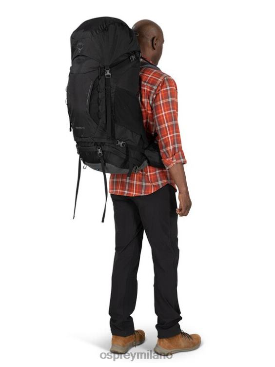 nero Kestrel 68 zaino in spalla Osprey unisex J82N257 zaino