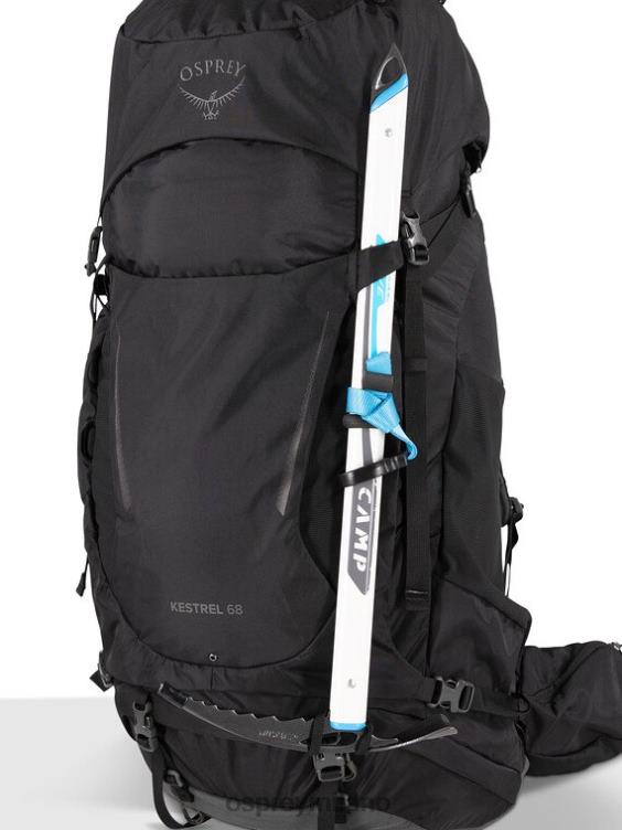 nero Kestrel 68 zaino in spalla Osprey unisex J82N257 zaino