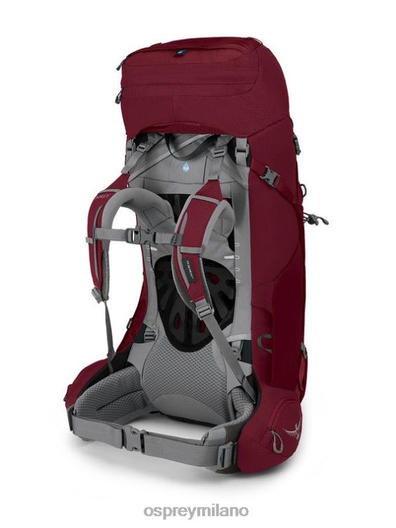 rosso bordeaux ariel 55 zaino in spalla Osprey donne J82N283 zaino