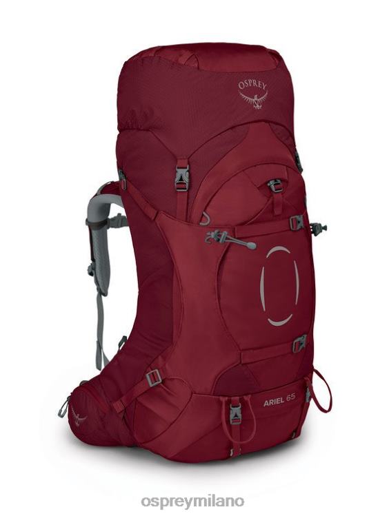 rosso bordeaux ariel 65 zaino in spalla Osprey donne J82N286 zaino