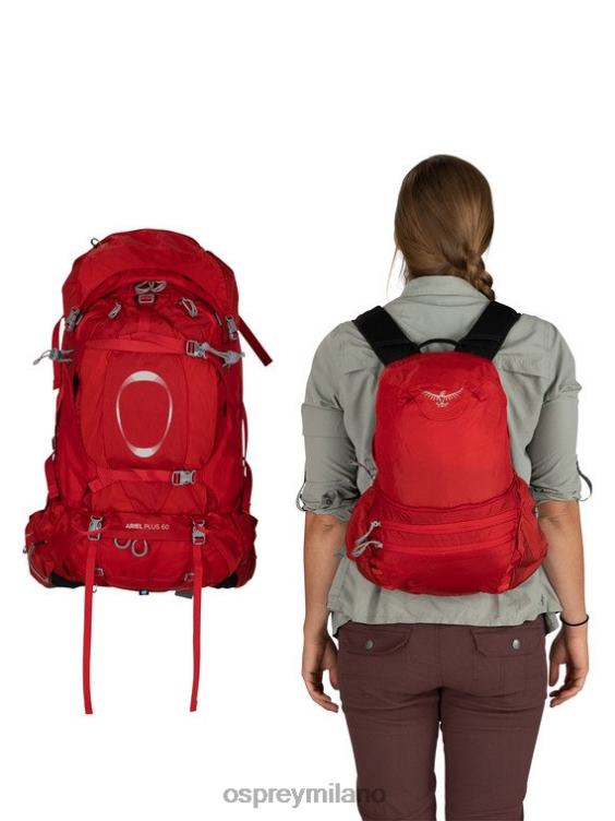 rosso corniola ariel più 60 zaino in spalla Osprey donne J82N288 zaino