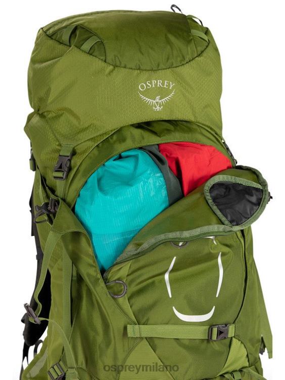 senape all'aglio verde etere 55 zaino in spalla Osprey uomini J82N270 zaino