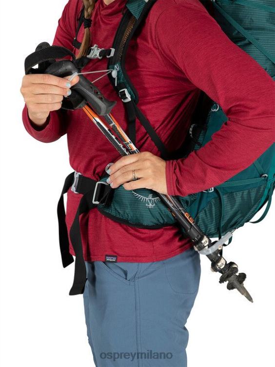 verde acqua profondo eja 58 zaino in spalla ultraleggero Osprey donne J82N231 zaino